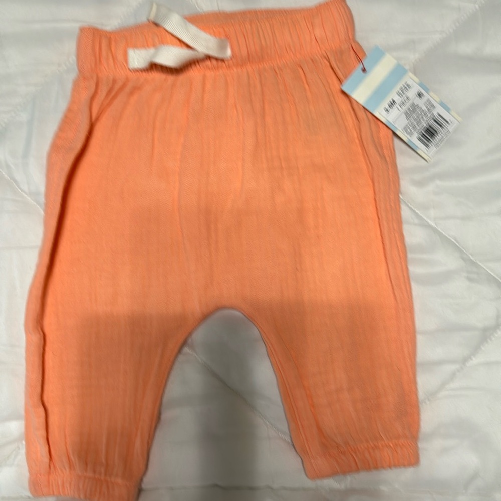 Cat jack one piece baby pants size 3/6 m color peach